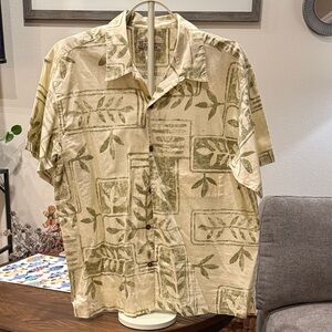 Pataloha Green Leaf Print Shirt